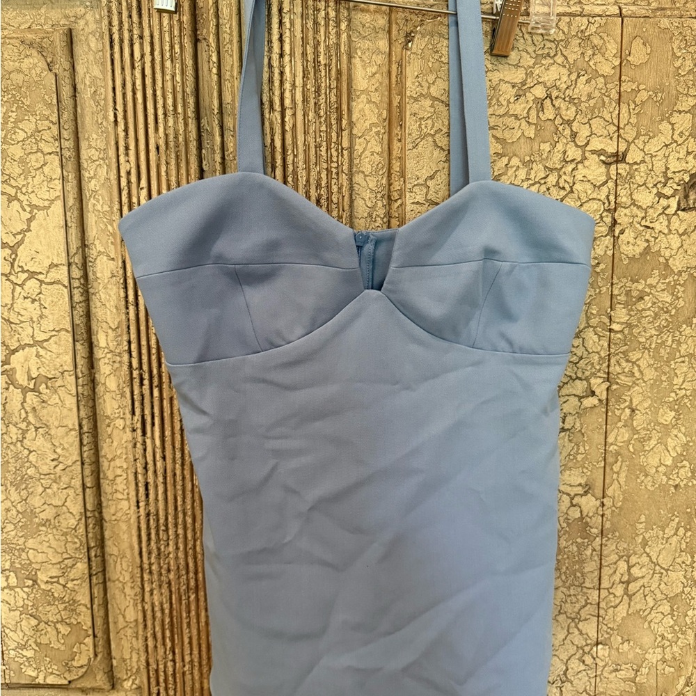 Strapless Light Blue top